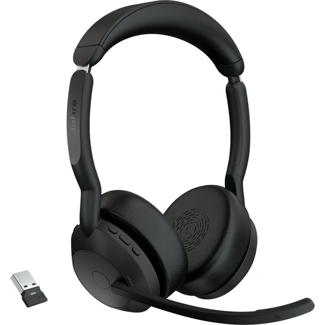 GN AUDIO USA INC. 25599-989-999-01 Jabra Evolve2 55 Headset - Stereo - Wireless - Bluetooth - 98.4 ft - 20 Hz to 20 kHz - On-ear - Binaural - Supra-aural - MEMS Technology, Noise Cancelling Microphone - Noise Canceling