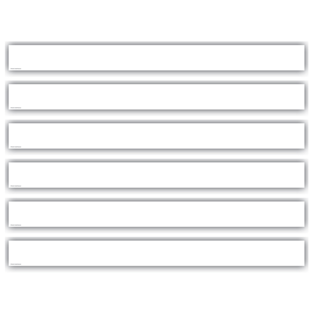 EDUCATORS RESOURCE TCR3562-6 Teacher Created Resources Straight Border Trim, White, 35ft Per Pack, Set Of 6 Packs EDUCATORS RESOURCE TCR3562-6 Teacher Created Resources Straight Border Trim, White, 35ft Per Pack, Set Of 6 Packs