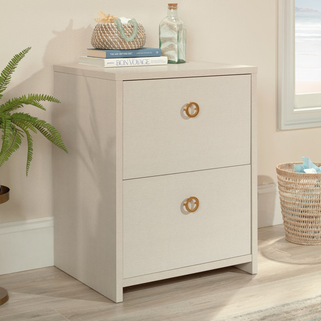 SAUDER WOODWORKING CO. 435242 Sauder Grand Coast 24inW x 20inD Lateral 2-Drawer Modern File Cabinet, Dove Linen SAUDER WOODWORKING CO. 435242 Sauder Grand Coast 24inW x 20inD Lateral 2-Drawer Modern File Cabinet, Dove Linen