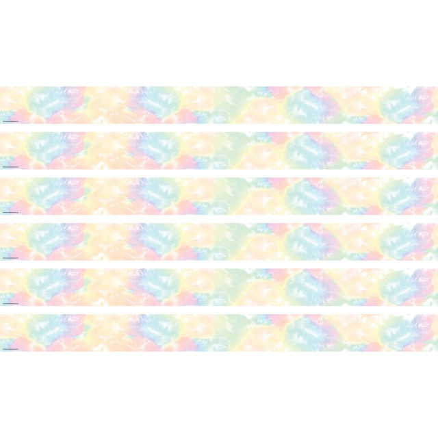 EDUCATORS RESOURCE TCR8430-6 Teacher Created Resources Straight Border Trim, Pastel Pop Tie-Dye, 35ft Per Pack, Set Of 6 Packs EDUCATORS RESOURCE TCR8430-6 Teacher Created Resources Straight Border Trim, Pastel Pop Tie-Dye, 35ft Per Pack, Set Of 6 Packs