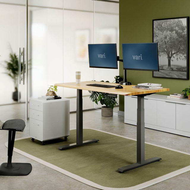 VARIDESK LLC 402374 VARI Electric Standing Desk With ComfortEdge, 60inW, Butcher Block VARIDESK LLC 402374 VARI Electric Standing Desk With ComfortEdge, 60inW, Butcher Block
