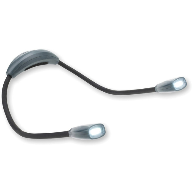 CARSON OPTICAL, INC. NL-20 Carson 70-Lumen Adjustable Dual-Head 2 COB LED Neck Light, 11-3/4inx 1-15/16in, Gray