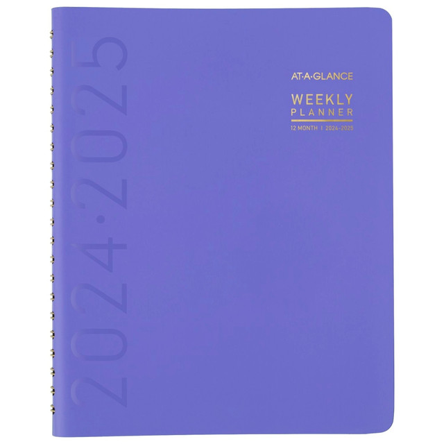 ACCO BRANDS USA, LLC 70957X1825 2024-2025 AT-A-GLANCE Contemporary Weekly/Monthly Academic Planner, 8-1/4in x 11in, Purple, July 2024 To June 2025, 70957X18