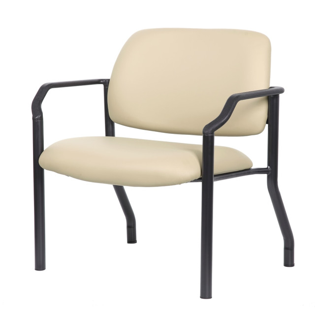 NORSTAR OFFICE PRODUCTS INC. B9591AM-BG-500 Boss Office Products Mid-Back Guest Chair With Arms, Beige NORSTAR OFFICE PRODUCTS INC. B9591AM-BG-500 Boss Office Products Mid-Back Guest Chair With Arms, Beige
