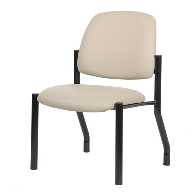 NORSTAR OFFICE PRODUCTS INC. B9595AM-BG Boss Office Products Mid-Back Armless Guest Chair, Beige