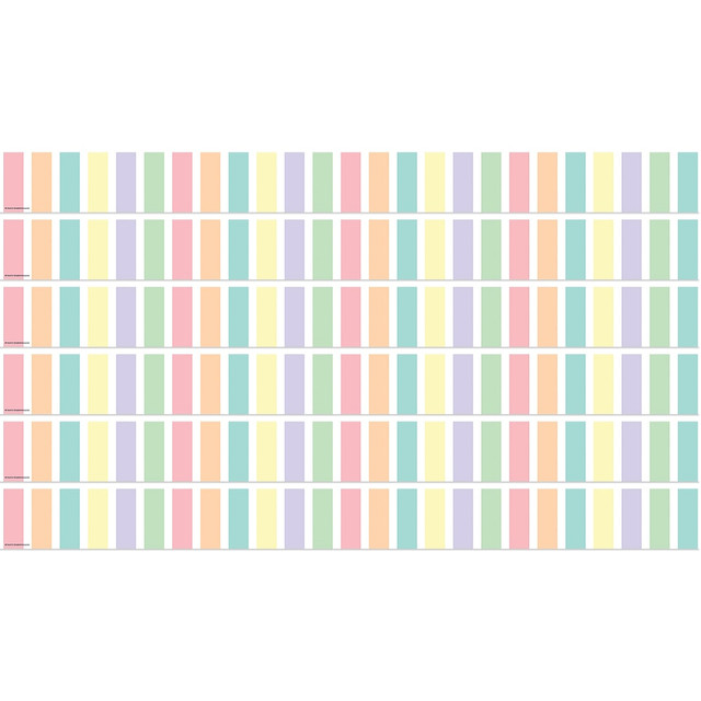 EDUCATORS RESOURCE TCR8444-6 Teacher Created Resources Straight Border Trim, Pastel Pop Stripes, 35ft Per Pack, Set Of 6 Packs EDUCATORS RESOURCE TCR8444-6 Teacher Created Resources Straight Border Trim, Pastel Pop Stripes, 35ft Per Pack, Set Of 6 Packs