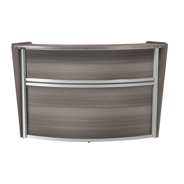 REGENCY SEATING, INC. 77290GY Regency Marque 72inW Single-Unit Curved Reception Desk Workstation, Gray