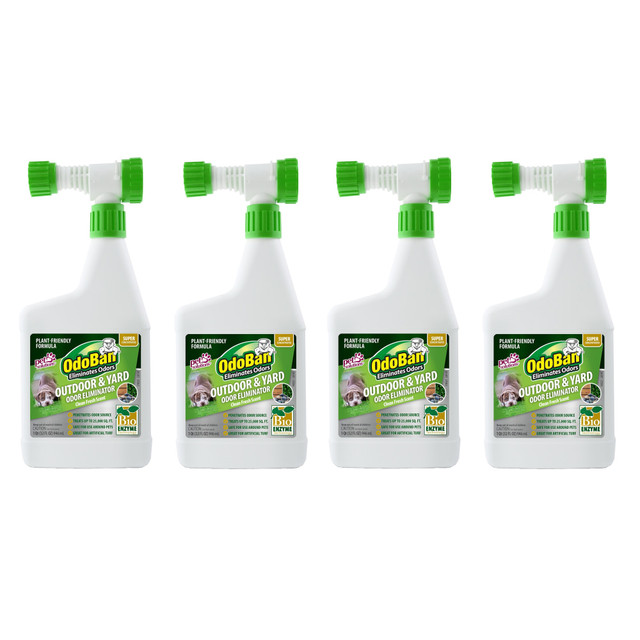 ODOBAN 927561Q4-OD Outdoor and Yard Odor Eliminator, Clean Fresh Scent, 32 Oz, Set Of 4 Bottles ODOBAN 927561Q4-OD Outdoor and Yard Odor Eliminator, Clean Fresh Scent, 32 Oz, Set Of 4 Bottles