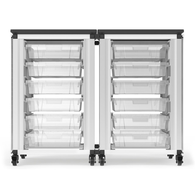 H. WILSON COMPANY MBS-STR-21-12S Luxor Modular Classroom Storage Cabinets, 12 Small Bins, 29inH x 18-1/4inW x 18-1/4inD, White, Pack Of 2 Side-By-Side Modules H. WILSON COMPANY MBS-STR-21-12S Luxor Modular Classroom Storage Cabinets, 12 Small Bins, 29inH x 18-1/4inW x 18-1/4inD, White, Pack Of 2 Side-By-Side Modules