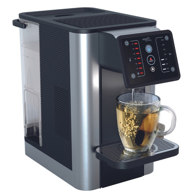 GS1 UK AUR002 Aqua Optima AUR002 Improved Quick Heating Hot Water Dispenser, 0.25 Gallon, Black/Silver