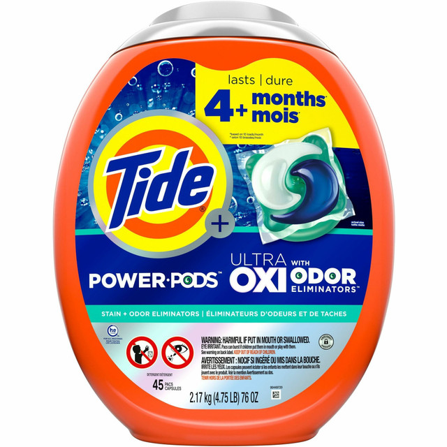 THE PROCTER & GAMBLE COMPANY 09496 Tide Ultra Oxi Power Pods - Orange - 45 / Pack
