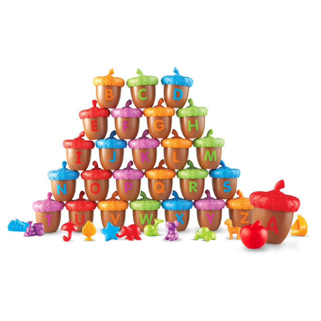 LEARNING RESOURCES, INC. LER6802 Learning Resources Alphabet Acorns Activity Set, Multicolor, Set Of 78 Pieces LEARNING RESOURCES, INC. LER6802 Learning Resources Alphabet Acorns Activity Set, Multicolor, Set Of 78 Pieces