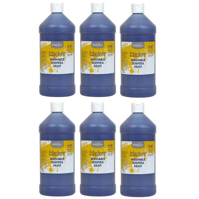 EDUCATORS RESOURCE RPC213740-6 Handy Art Little Masters Washable Tempera Paints, 32 Oz, Violet, Pack Of 6 Paints EDUCATORS RESOURCE RPC213740-6 Handy Art Little Masters Washable Tempera Paints, 32 Oz, Violet, Pack Of 6 Paints