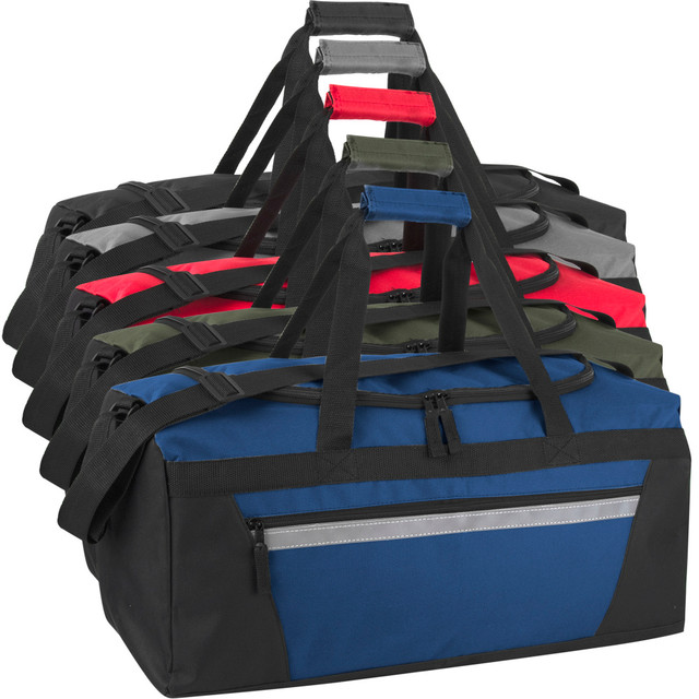 A.D. SUTTON & SONS/PACESETTER 6429AST1Q24 Trailmaker Duffel Bags, 11inH x 22inW x 11inD, Assorted Colors, Set Of 24 Duffel Bags A.D. SUTTON & SONS/PACESETTER 6429AST1Q24 Trailmaker Duffel Bags, 11inH x 22inW x 11inD, Assorted Colors, Set Of 24 Duffel Bags