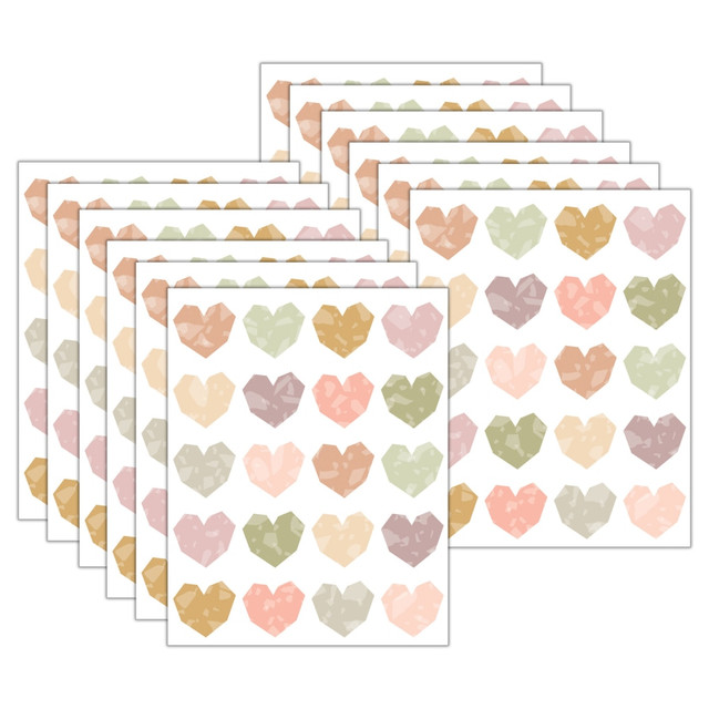 EDUCATORS RESOURCE TCR7228-12 Teacher Created Resources Stickers, 2-1/2in x 1/2in, Terrazzo Tones Hearts, 120 Stickers Per Pack, Bundle Of 12 Packs EDUCATORS RESOURCE TCR7228-12 Teacher Created Resources Stickers, 2-1/2in x 1/2in, Terrazzo Tones Hearts, 120 Stickers Per Pack, Bundle Of 12 Packs