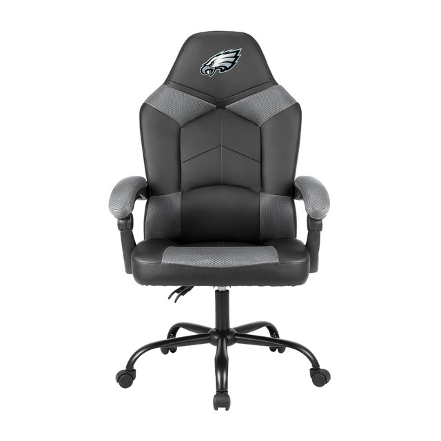 IMPERIAL INTERNATIONAL IMP 135-1037 Imperial Adjustable Oversized Vinyl High-Back Office Task Chair, NFL Philadelphia Eagles, Black/Gray IMPERIAL INTERNATIONAL IMP 135-1037 Imperial Adjustable Oversized Vinyl High-Back Office Task Chair, NFL Philadelphia Eagles, Black/Gray