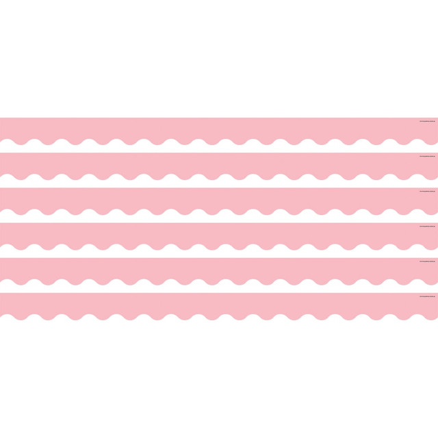 EDUCATORS RESOURCE TCR8428-6 Teacher Created Resources Scalloped Border Trim Packs, 35', Pastel Pink, Set Of 6 Packs EDUCATORS RESOURCE TCR8428-6 Teacher Created Resources Scalloped Border Trim Packs, 35', Pastel Pink, Set Of 6 Packs