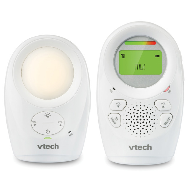 VTECH HOLDINGS LTD DM1211 VTech Digital Audio Baby Monitor With Enhanced Range, 1.93inH x 8.1inW x 4.32inD, White VTECH HOLDINGS LTD DM1211 VTech Digital Audio Baby Monitor With Enhanced Range, 1.93inH x 8.1inW x 4.32inD, White