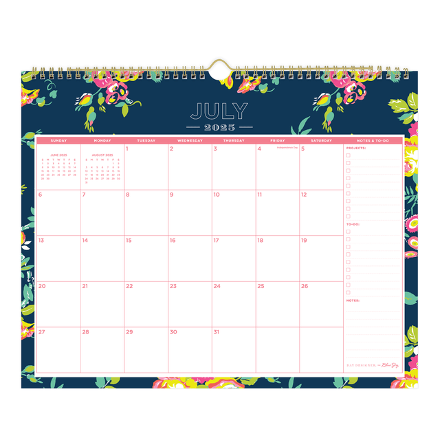 BLUE SKY THE COLOR OF IMAGINATION LLC 107934-A26 2025-2026 Day Designer Monthly Wall Calendar, 15in x 12in, Peyton Navy, July 2025 To June 2026, 107934 BLUE SKY THE COLOR OF IMAGINATION LLC 107934-A26 2025-2026 Day Designer Monthly Wall Calendar, 15in x 12in, Peyton Navy, July 2025 To June 2026, 107934