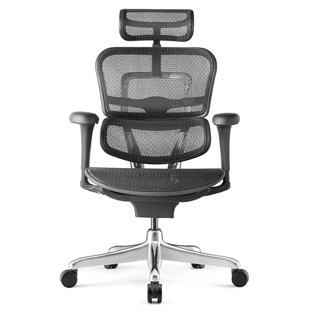Set up a comfortable workstation with this WorkPro 12000 Series high-back executive chair. The swivel and rolling casters offer effortless mobility, and the breathable mesh back allows airflow for cooling comfort. This ergonomic WorkPro 12000 Series high-back executive chair features a height-adjustable design for finding the correct sitting position, while the padded armrests provide upper body support.  High-back chair with mesh headrest helps to support the neck.  Waterfall seat contours and has a slight slope to help relieve pressure off thighs and lower legs.  Lumbar supports your lower back for improved posture and strain relief.  Adjustable arm height with the touch of a button.  Tilt lock when you need firmer back support and an upright position.  Recommended for professional use 8-10 hours per day.  Backed by the manufacturers limited lifetime warranty.  GREENGUARD Gold certified  - certified for low chemical emissions: UL.COM/GG - UL 2818. Ranked in two tiers: Certified and Gold.  Tested to meet ANSI/BIFMA Performance Standards - Manufacturer testing has been conducted on this product to meet specific performance requirements and safety standards set forth by the American National Standards Institute (ANSI) and the Business and Institutional Furniture Manufacturers.  Less harsh chemicals - made with fewer harsh chemicals, or safer chemicals than typical alternatives, helping  reduce your use of and exposure to substances that may be more harmful to your health and the environment.