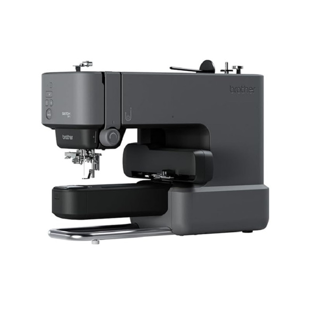 BROTHER INTL CORP PP1 Brother Skitch Single-Needle Artspira Enabled Embroidery Machine, 18inH x 11-15/16inW x 20-1/16inD, Gray/Black