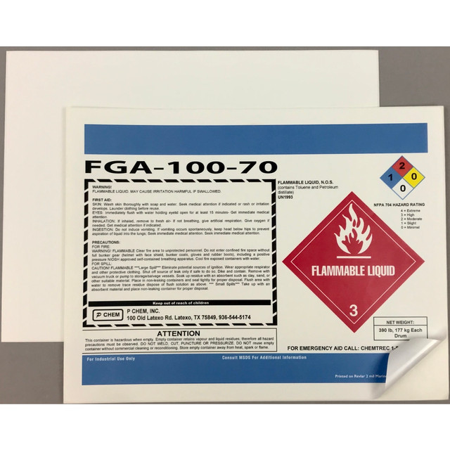 D & B INDUSTRIAL SAFETY SUPPLY, INC. 502-500-8511MGDL Revlar Marine & Laboratory Grade Permanent Labels, 502-500-8511MGDL, 8-1/2in x 11in, White, Case Of 500 Sheets