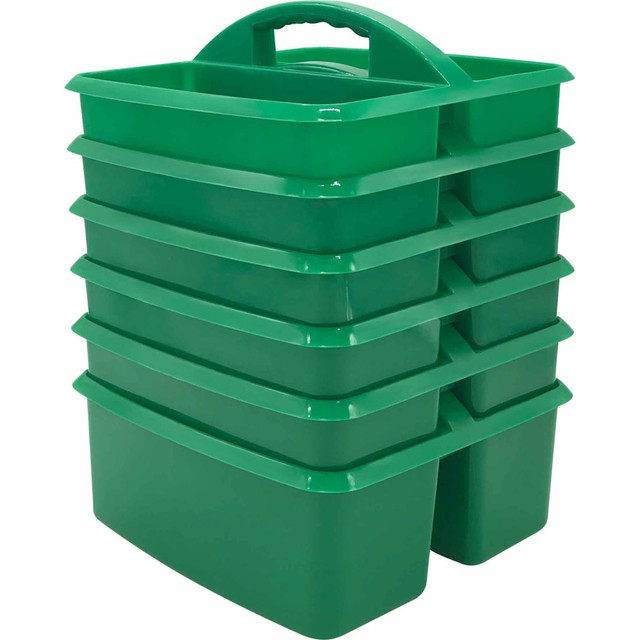EDUCATORS RESOURCE TCR20904-6 Teacher Created Resources Plastic Storage Caddies, 5-1/4inH x 9-1/4inW x 9inD, Green, Pack Of 6 Caddies EDUCATORS RESOURCE TCR20904-6 Teacher Created Resources Plastic Storage Caddies, 5-1/4inH x 9-1/4inW x 9inD, Green, Pack Of 6 Caddies