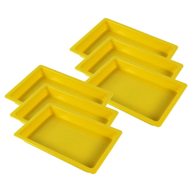 EDUCATORS RESOURCE ROM36703-6 Romanoff Products Small Creativitrays, 8-1/2in x 5-3/4in x 1in, Yellow, Pack Of 6 Creativitrays EDUCATORS RESOURCE ROM36703-6 Romanoff Products Small Creativitrays, 8-1/2in x 5-3/4in x 1in, Yellow, Pack Of 6 Creativitrays