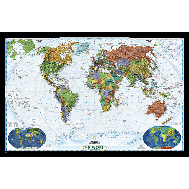 NATIONAL GEOGRAPHICS MAPS NGMRE00622080 National Geographic World Decorator Map, Enlarged and Laminated, 73in x 48in NATIONAL GEOGRAPHICS MAPS NGMRE00622080 National Geographic World Decorator Map, Enlarged and Laminated, 73in x 48in