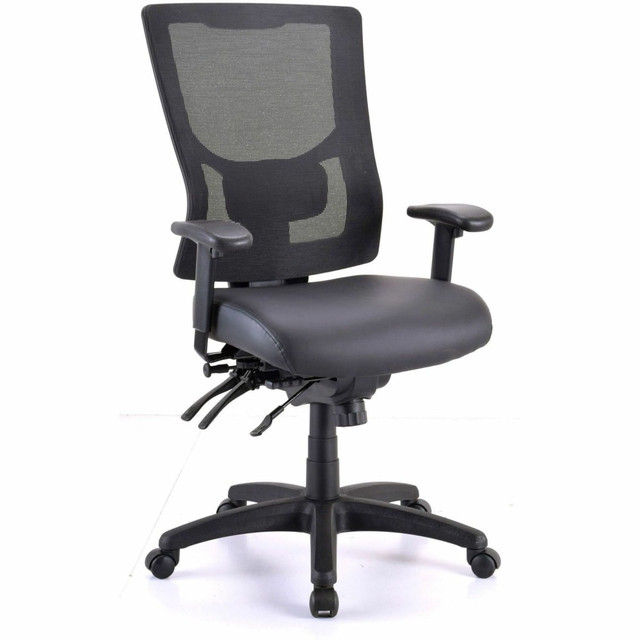 SP RICHARDS 62040 Lorell Conjure High-Back Office Chair - Vinyl, Foam, Polyurethane Seat Material - High Back - Black - Armrest - 1Each