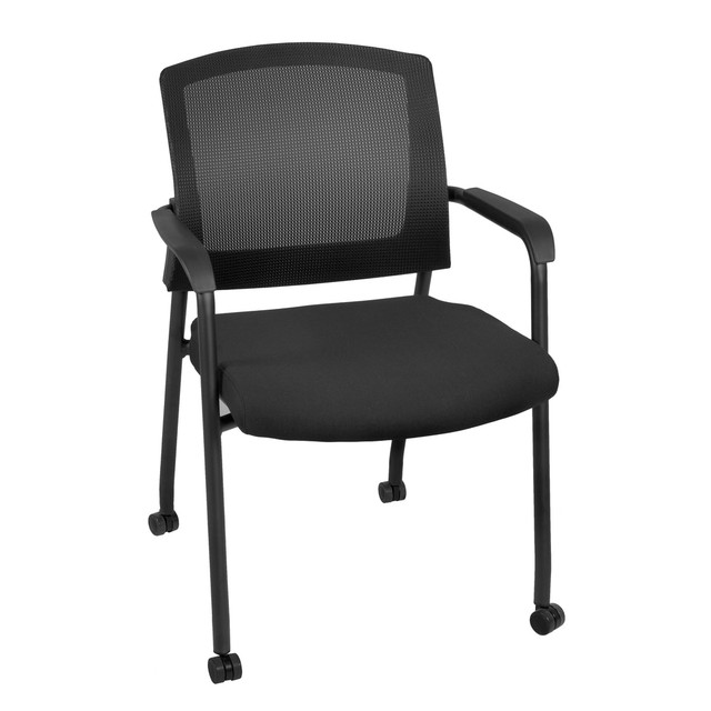 REGENCY SEATING, INC. 5675CBK Regency Knight Mesh Stacking Chair, With Casters, Black REGENCY SEATING, INC. 5675CBK Regency Knight Mesh Stacking Chair, With Casters, Black