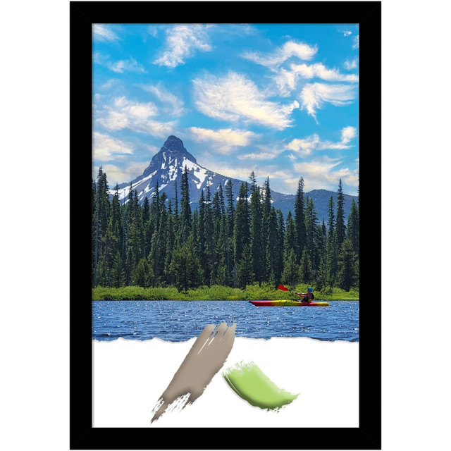 UNIEK INC. A42708298474 Amanti Art Basic Narrow Wood Picture Frame, 27in x 39in, Opening Size 24in x 36in, Black UNIEK INC. A42708298474 Amanti Art Basic Narrow Wood Picture Frame, 27in x 39in, Opening Size 24in x 36in, Black