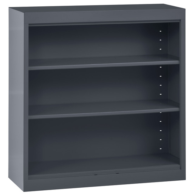 EDSAL SANDUSKY CORP BA20361236-02 Sandusky 3-Shelf Welded Steel Bookcase, 36inH x 36inW x 12inD, Charcoal