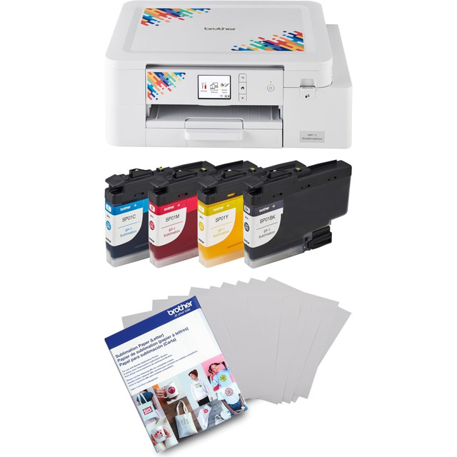 BROTHER INTL CORP SP1BNDL-OD Brother SP1 Sublimation Printer With 4-Color Sublimation Ink Cartridges And 100-Sheet Sublimation Paper