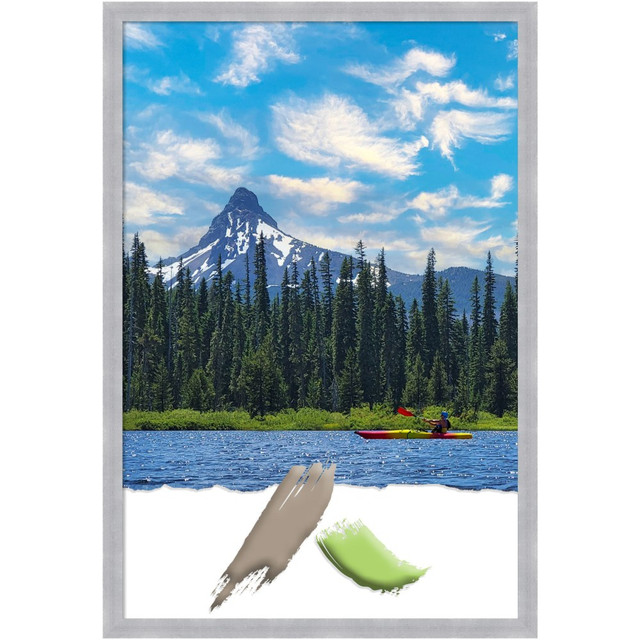 UNIEK INC. A42707345760 Amanti Art Grace Brushed Nickel Picture Frame, 26in x 38in, Matted For 24in x 36in UNIEK INC. A42707345760 Amanti Art Grace Brushed Nickel Picture Frame, 26in x 38in, Matted For 24in x 36in
