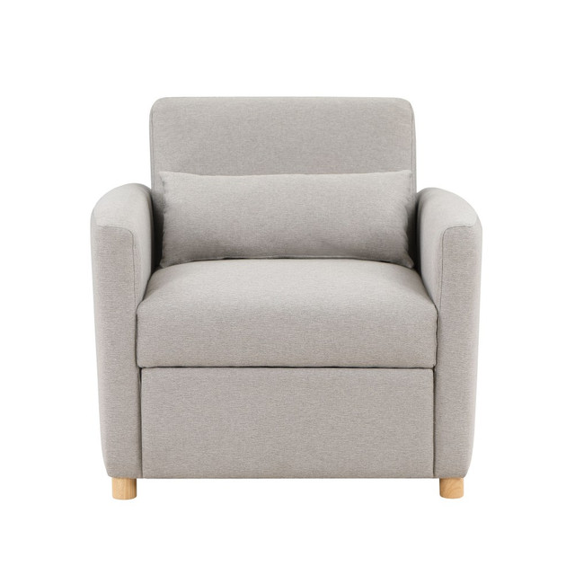 LIFESTYLE SOLUTIONS INC. 111A007LTG Serta Isla Convertible Chair, Light Gray LIFESTYLE SOLUTIONS INC. 111A007LTG Serta Isla Convertible Chair, Light Gray