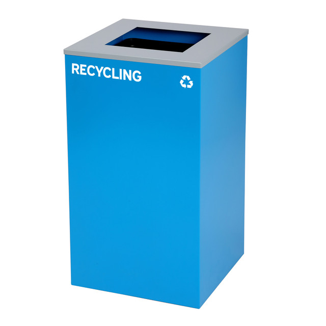 ADIR CORP. ALP4450KITBLU-S-RE Alpine Industries Stainless Steel Recycling Bin With Square Lid, 29 Gal, 30inH x 16-15/16inW x 16-15/16inD, Blue ADIR CORP. ALP4450KITBLU-S-RE Alpine Industries Stainless Steel Recycling Bin With Square Lid, 29 Gal, 30inH x 16-15/16inW x 16-15/16inD, Blue