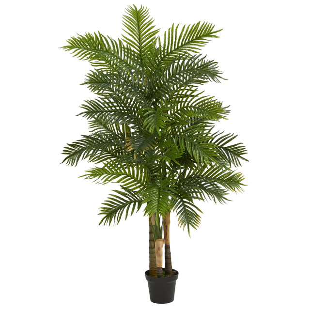 NEARLY NATURAL INC. T1524 Nearly Natural Areca Palm 72inH Artificial Plant With Planter, 72inH x 22inW x 22inD, Green/Black NEARLY NATURAL INC. T1524 Nearly Natural Areca Palm 72inH Artificial Plant With Planter, 72inH x 22inW x 22inD, Green/Black