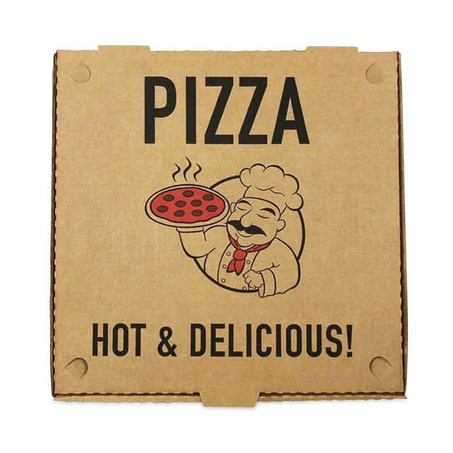 ENGINEERING PLASTICS, INC. REM-BX-KRSTCK-14KSBFL BluTable Pizza Boxes, 2inH x 14inW x 14inD, Kraft, Pack Of 50 Boxes ENGINEERING PLASTICS, INC. REM-BX-KRSTCK-14KSBFL BluTable Pizza Boxes, 2inH x 14inW x 14inD, Kraft, Pack Of 50 Boxes