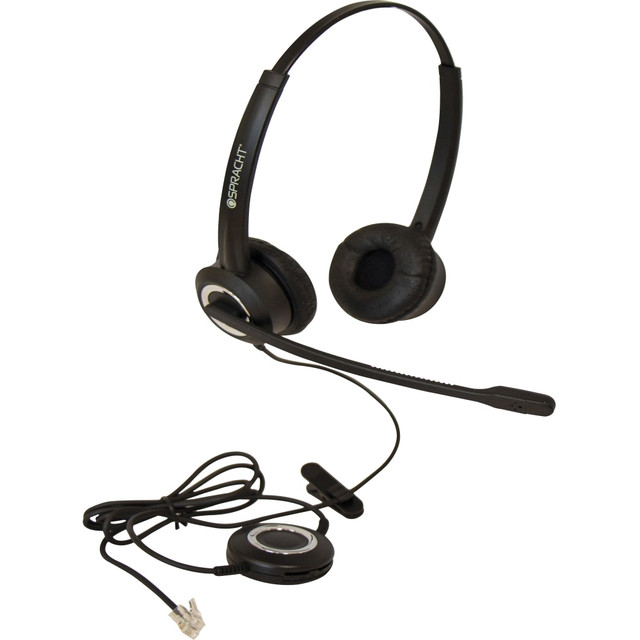 SPRACHT ZUMRJ9B  ZUMRJ9B Headset - Stereo - RJ-9 - Wired - Over-the-head - Binaural