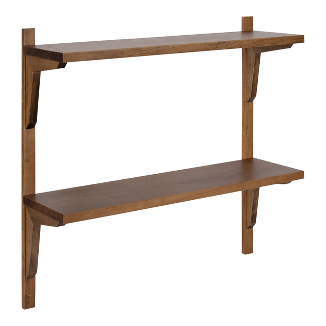 UNIEK INC. 219867 Kate and Laurel Meridien Wood Wall Shelves, 24inH x 24inW x 8inD, Rustic Brown UNIEK INC. 219867 Kate and Laurel Meridien Wood Wall Shelves, 24inH x 24inW x 8inD, Rustic Brown