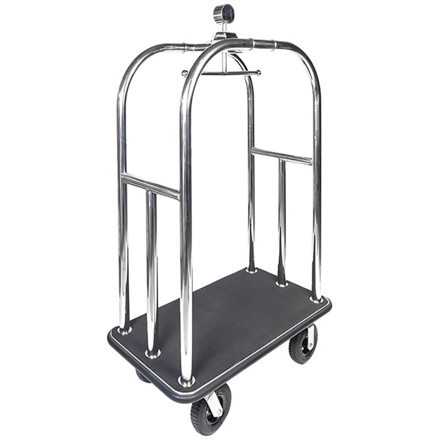 CENTRAL SPECIALTIES CO. 3799BK-010-BLK CSL Rondo Luggage Cart, 75inH x 44inW x 24inD, Black
