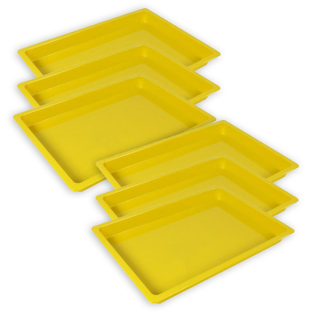 EDUCATORS RESOURCE ROM36803-6 Romanoff Products Medium Creativitrays, 11-1/2in x 8-1/4in x 1in, Yellow, Pack Of 6 Creativitrays EDUCATORS RESOURCE ROM36803-6 Romanoff Products Medium Creativitrays, 11-1/2in x 8-1/4in x 1in, Yellow, Pack Of 6 Creativitrays
