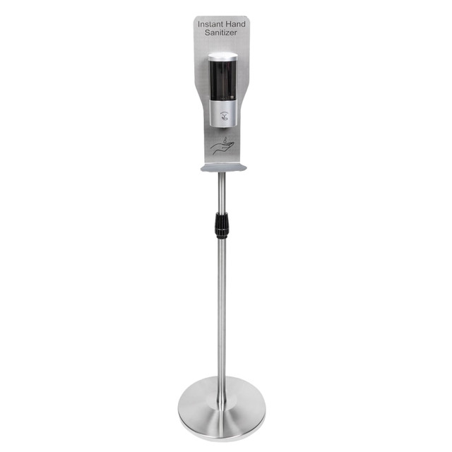 CENTRAL SPECIALTIES CO. 5901 CSL Touch-Free Hand Sanitizer Dispenser with Stand, 60inH x 15inW x 15inD, Stainless Steel CENTRAL SPECIALTIES CO. 5901 CSL Touch-Free Hand Sanitizer Dispenser with Stand, 60inH x 15inW x 15inD, Stainless Steel