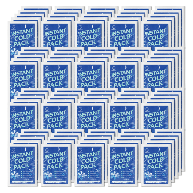 ALLSETT HEALTH(R) ASH100IP AllSett Health Instant Disposable Cold Packs, 6in x 4-1/2in, Blue, Pack Of 100 Cold Packs