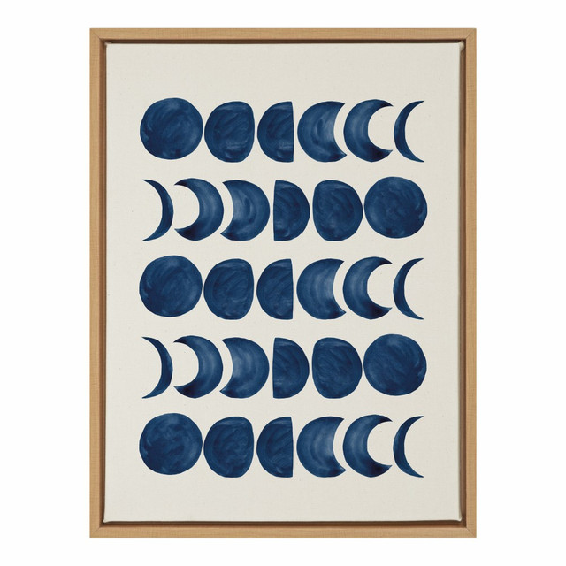 UNIEK INC. 218384 Uniek Kate And Laurel Sylvie Framed Canvas Wall Art, 18in x 24in, Moon Phases UNIEK INC. 218384 Uniek Kate And Laurel Sylvie Framed Canvas Wall Art, 18in x 24in, Moon Phases