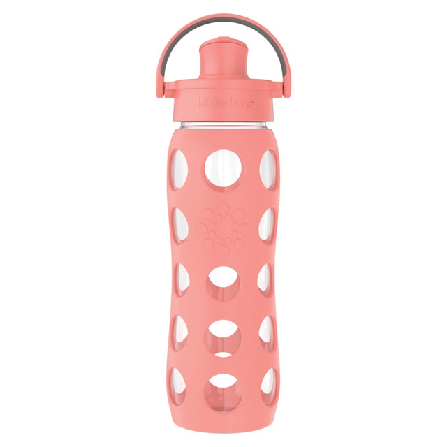THERMOS LG4321MCA4 LifeFactory Glass Water Bottle With Active Flip Cap And Protective Silicone Sleeve, 22 Oz, Cantaloupe THERMOS LG4321MCA4 LifeFactory Glass Water Bottle With Active Flip Cap And Protective Silicone Sleeve, 22 Oz, Cantaloupe