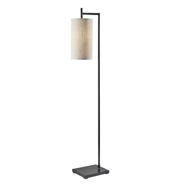 ADESSO INC SL1156-01 Adesso Simplee Zion Floor Lamp, 65inH, Beige Textured Fabric Shade/Black Base ADESSO INC SL1156-01 Adesso Simplee Zion Floor Lamp, 65inH, Beige Textured Fabric Shade/Black Base