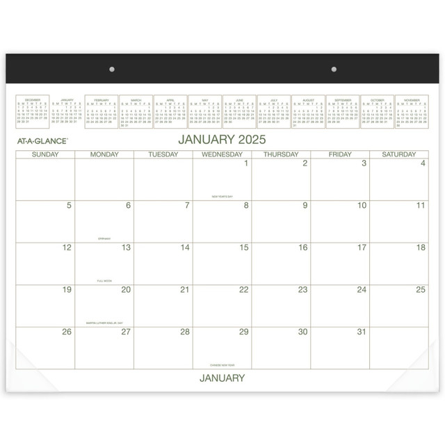 ACCO BRANDS USA, LLC GG25000025 2025 AT-A-GLANCE 2-Color Monthly Desk Pad, 21-3/4in x 17in, Traditional, January 2025 To December 2025, GG250000 ACCO BRANDS USA, LLC GG25000025 2025 AT-A-GLANCE 2-Color Monthly Desk Pad, 21-3/4in x 17in, Traditional, January 2025 To December 2025, GG250000