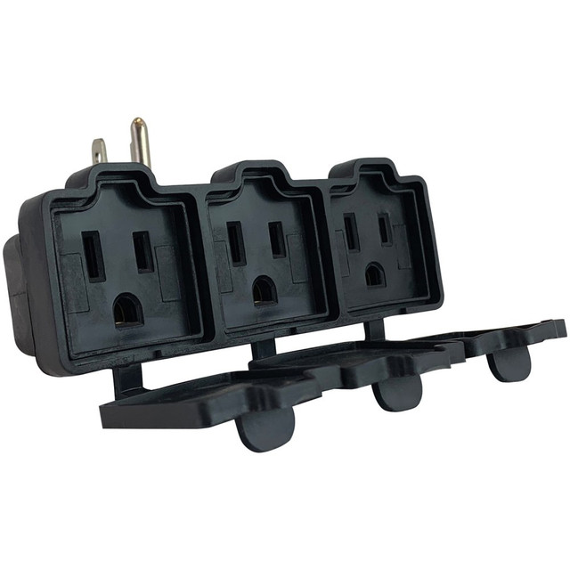 THE NCC NY, LLC 31110 Stanley PLUGMAX 31110 3-Outlet Outdoor Wall Tap, Black THE NCC NY, LLC 31110 Stanley PLUGMAX 31110 3-Outlet Outdoor Wall Tap, Black